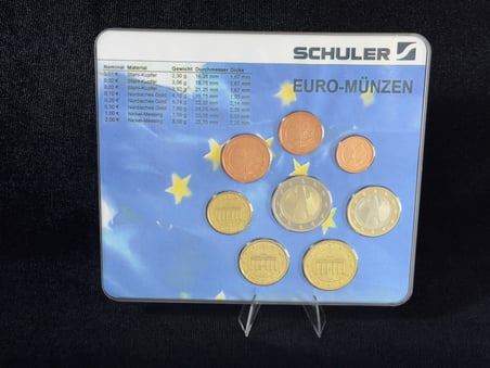 2003 Almanya SCHULER Euro-Münzen Özel Euro Koleksiyon Seti
