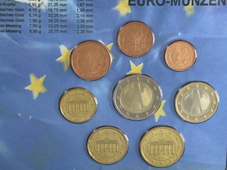 2003 Almanya SCHULER Euro-Münzen Özel Euro Koleksiyon Seti