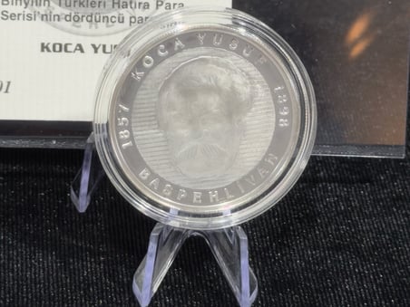 2001 Koca Yusuf – Binyılın Türkleri Serisi - 999 Ayar Gümüş Proof Sikke – Sertifikalı