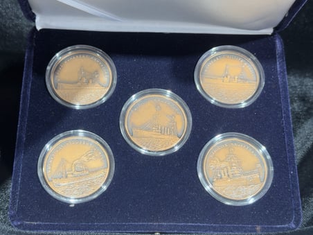 Darphane 2015 Çanakkale Zaferi'nde Türk Donanması - Bronz Sikke Hatıra Para Seti Kutulu Sertifikalı