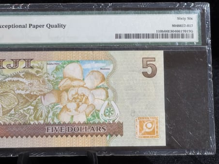 FİJİ 2012 – 5 DOLAR | PMG 66 EPQ GEM UNCIRCULATED | PICK#110b
