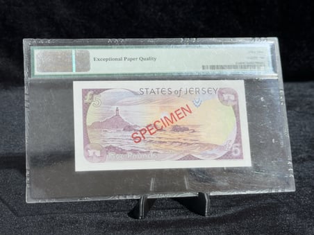 JERSEY 1993 – 5 POUND SPECIMEN BANKNOT | PMG 64 EPQ | PICK#21s