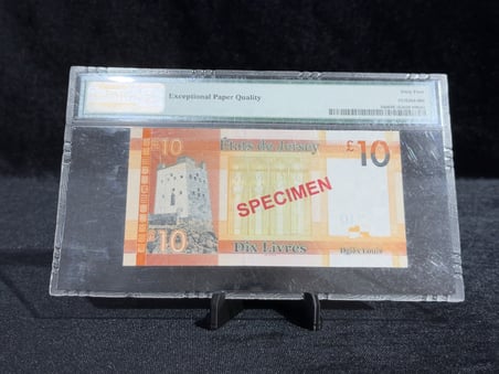 JERSEY 2010 – 10 POUND SPECIMEN BANKNOT | PMG 64 EPQ | PICK#34s