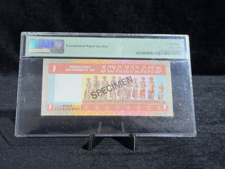 TOP POP SVAZİLAND 1974 – 1 LİLANGENİ SPECIMEN | PMG 68 EPQ | PICK#1CS1