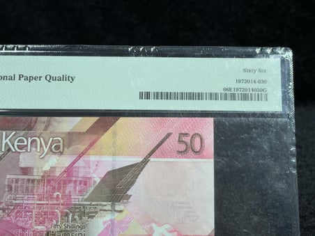 Kenya 2019 – 50 Shillings | Pmg 66 Epq Gem Uncirculated
