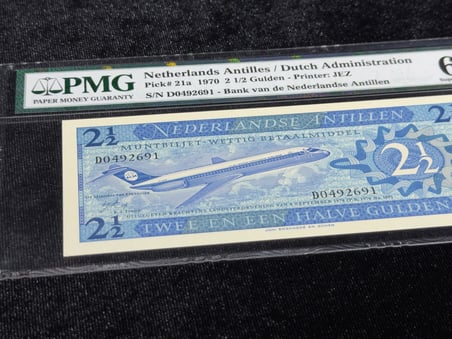 HOLLANDA ANTİLLERİ 1970 – 2½ GULDEN | PMG 67 EPQ SUPERB GEM UNCIRCULATED | PICK#21a