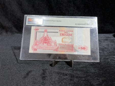 TOP POP! URUGUAY 2003 – 50 PESOS URUGUAYOS | PMG 67 EPQ SUPERB GEM UNC | PICK#84