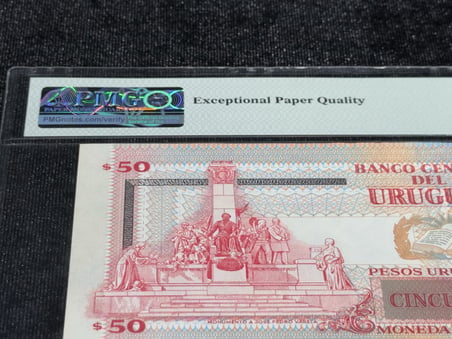 TOP POP! URUGUAY 2003 – 50 PESOS URUGUAYOS | PMG 67 EPQ SUPERB GEM UNC | PICK#84