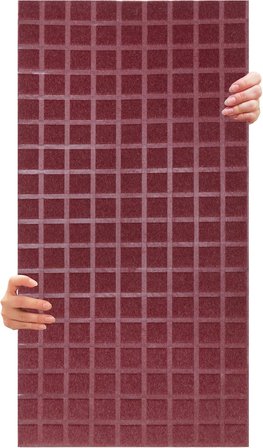 Akustik Ve Dekoratif Kare Desenli Keçe Panel 45x90 Cm / 2 Adet / 0,81 M² Siyah