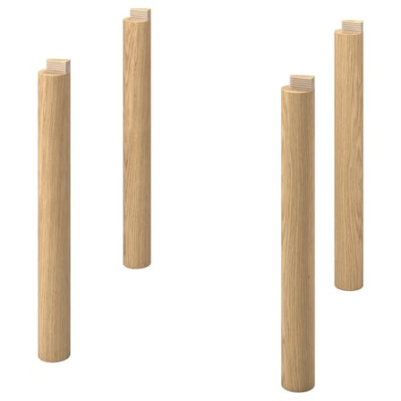 Yemek Masası Ayağı, Meşe Kaplama, 70 cm, 4 adet