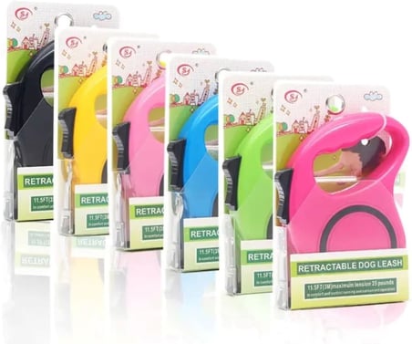 Köpekler İçin Premium 5 Metre Tuş Kontrollü Makaralı Tasma Kayışı - Dayanıklı, Ayarlanabilir 5 Mt (Yeşil)