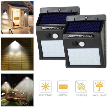 Solar Light Güneş Enerjili 20 Ledli Bahçe Aydınlatma