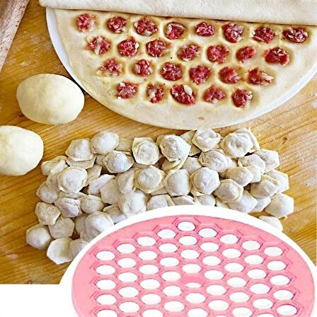 caselka® 61 Bölmeli Petek Şekilli Pratik Mantı Kesici  Açma Kalıbı Mantımatik