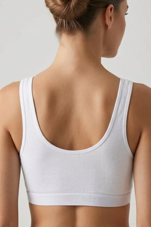Kalın Askılı Çıkarılabilir Pedli Pamuk Büstiyer Bralet Toparlayıcı Sporcu Atleti Crop Top
