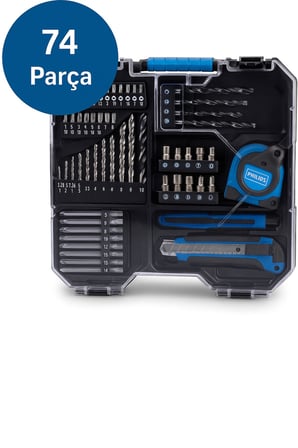 Scheppach 74 Parça Akülü Vidalama Seti  C-DTB74/2-X 2x2 Ah Çift Akülü