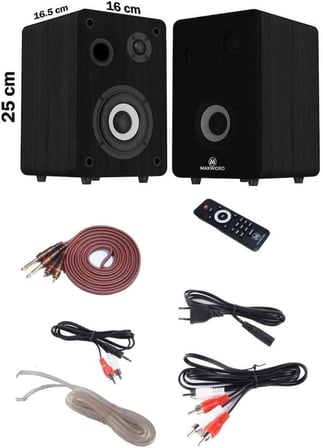 Maxword RM-400BK Aktif Stüdyo Referans Monitörü 4 İNÇ ÇİFT Bluetooth USB 140 Watt