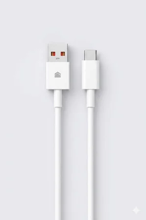 120W/67W USB-A to USB-C Hızlı Şarj ve Data Kablosu 1m Beyaz
