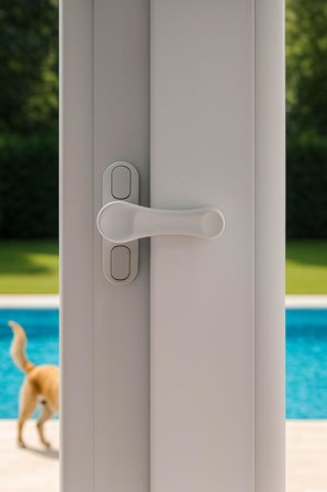 6 Adet Kapı ve Pencere Emniyet Kilidi – 360° Dönebilir PVC Güvenlik Mandalı, Hırsızlık Engelleyici ve Çocuk Güvenliği Kilidi, Çekmeli Pratik Kilit Seti