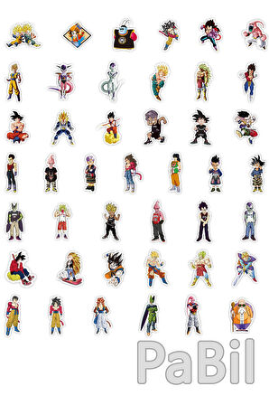 Dragon Ball Z Anime Manga Figürleri Sticker - Çıkartma - Etiket - 10 Adet Karışık