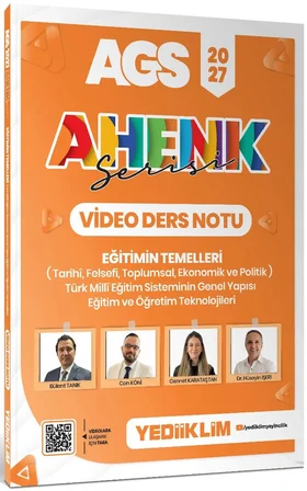 Yediiklim 2027 AGS Ahenk Serisi Eğitimin Temelleri Video Ders Notu ve Soru Bankası Seti