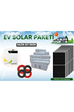GÜNEŞ ENERJİ SİSTEMİ 18 ADET 585W PANEL 8 ADET 200AH AKÜ TÜM ELEKTRİK İHTİYAÇINIZI KARŞILAR