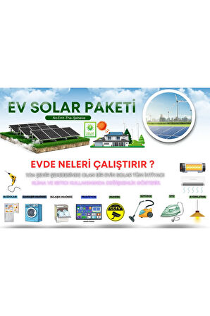 GÜNEŞ ENERJİ SİSTEMİ 18 ADET 585W PANEL 8 ADET 200AH AKÜ TÜM ELEKTRİK İHTİYAÇINIZI KARŞILAR