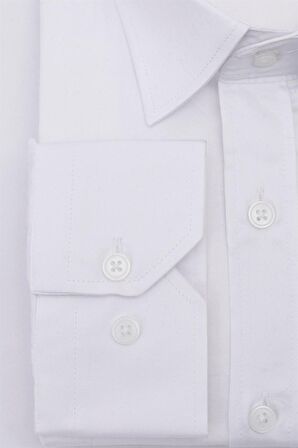 Tudors Büyük Beden Uzun Kol Pamuk Saten Erkek Göml