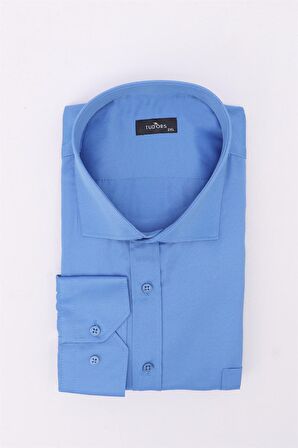 Tudors Büyük Beden Saten Erkek Gömlek