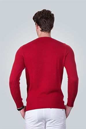 Tudors Slim Fit Dar Kesim Bisiklet Yaka Petek Dese