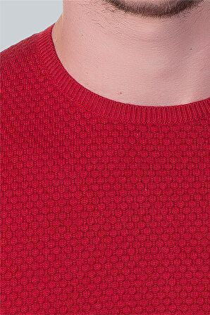 Tudors Slim Fit Dar Kesim Bisiklet Yaka Petek Dese