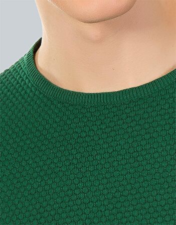 Tudors Slim Fit Dar Kesim Bisiklet Yaka Petek Dese