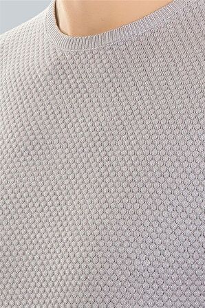 Tudors Slim Fit Dar Kesim Bisiklet Yaka Petek Dese