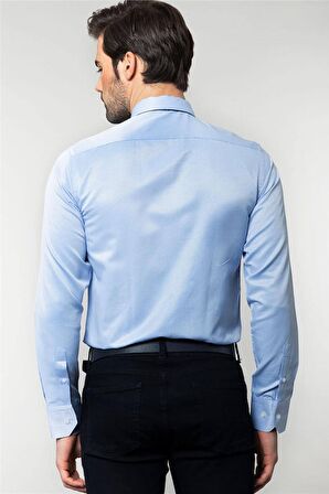 Tudors Modern Slim Fit Dar Kesim Armürlü Erkek Göm