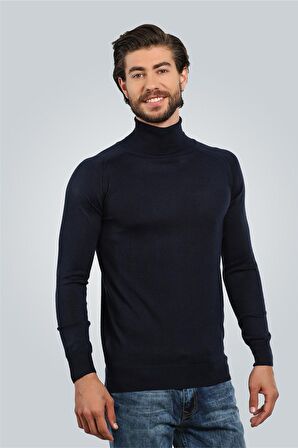 Tudors Slim Fit Dar Kesim Tam Balıkçı Yaka Düz Erk