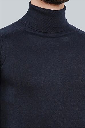 Tudors Slim Fit Dar Kesim Tam Balıkçı Yaka Düz Erk