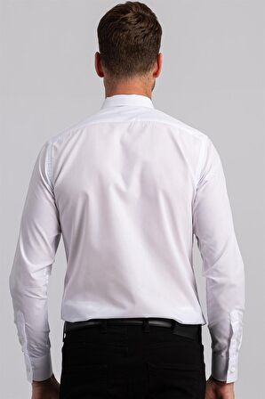 Tudors Slim Fit Dar Kesim Düz Erkek Gömlek
