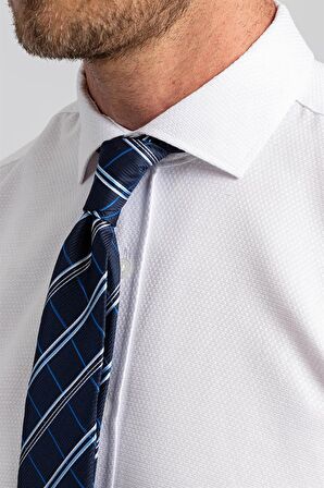 Tudors Modern Slim Fit Dar Kesim Armürlü Erkek Gömlek