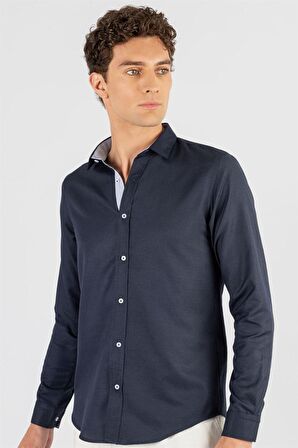 Tudors Slim Fit Dar Kesim Oxford Spor Erkek Gömlek