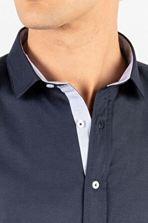 Tudors Slim Fit Dar Kesim Oxford Spor Erkek Gömlek