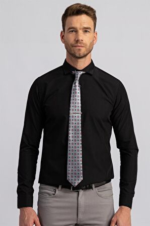 Tudors Slim Fit Dar Kesim Düz Erkek Gömlek