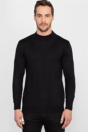 Tudors Slim Fit Dar Kesim Yarım Balıkçı Yaka Düz E