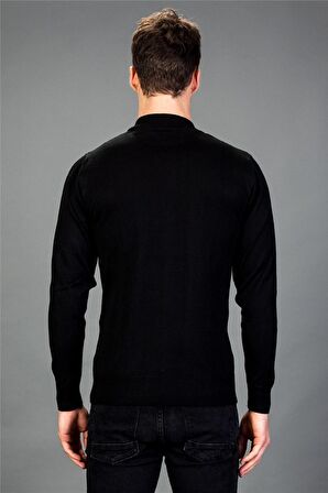 Tudors Slim Fit Dar Kesim Yarım Balıkçı Yaka Düz E