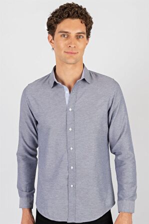 Tudors Slim Fit Dar Kesim Oxford Spor Erkek Gömlek