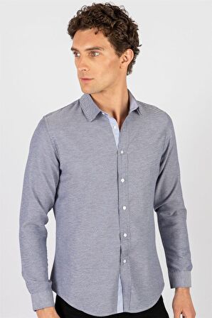 Tudors Slim Fit Dar Kesim Oxford Spor Erkek Gömlek
