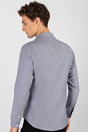 Tudors Slim Fit Dar Kesim Oxford Spor Erkek Gömlek
