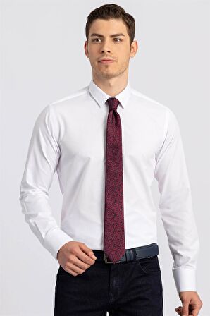 Tudors Modern Slim Fit Dar Kesim Armürlü Erkek Gömlek