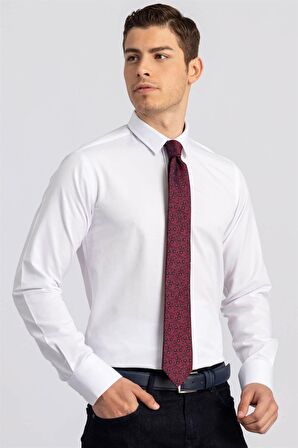 Tudors Modern Slim Fit Dar Kesim Armürlü Erkek Gömlek