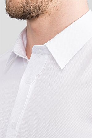 Tudors Modern Slim Fit Dar Kesim Armürlü Erkek Gömlek