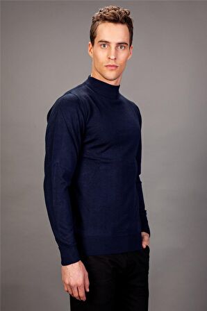 Tudors Slim Fit Dar Kesim Yarım Balıkçı Yaka Düz E