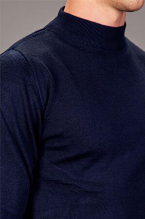 Tudors Slim Fit Dar Kesim Yarım Balıkçı Yaka Düz E